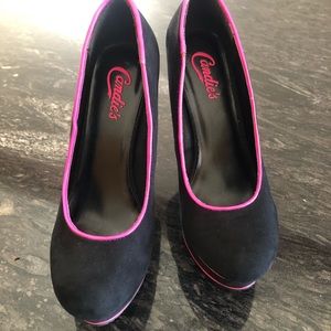 Shoes black /hot pink contrast